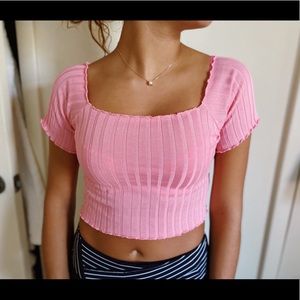 Pink VERGE GIRL crop top